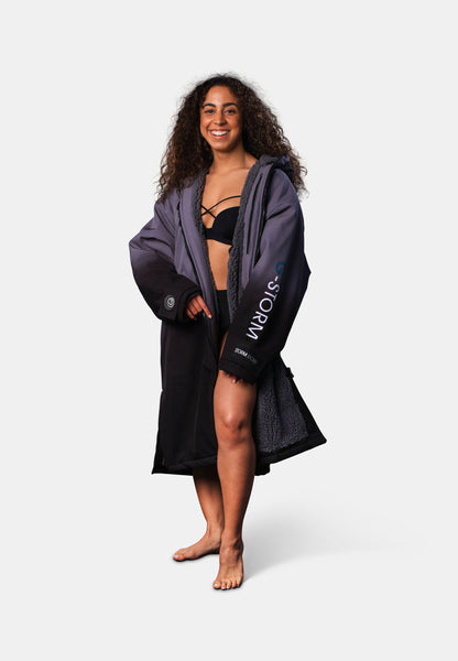 Black & Grey Ombre Storm Robe