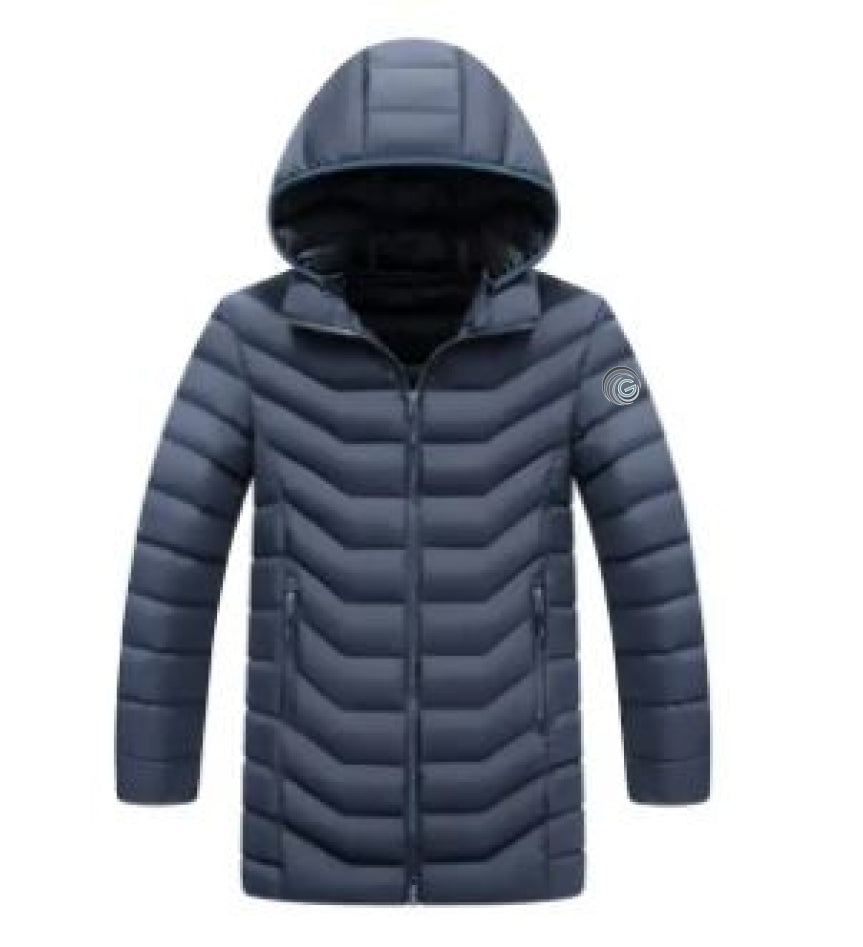 Product image for Navy Slim Fit Adult Long Coat