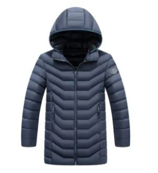 Product image for Navy Slim Fit Adult Long Coat